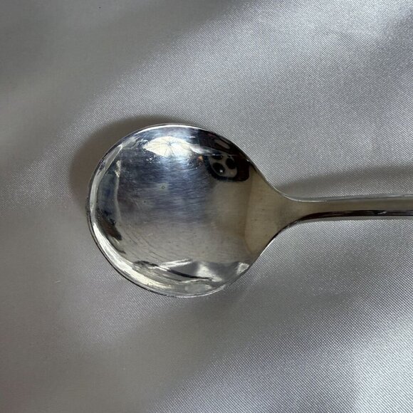 Vintage Italian Cut Glass Dish with Silver Plated Spoon - Picture 3 of 10